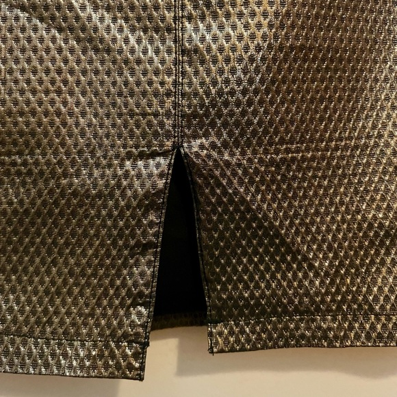 Max Studio Vintage Gold Pattern Mini Skirt, Size 4 - Picture 5 of 6